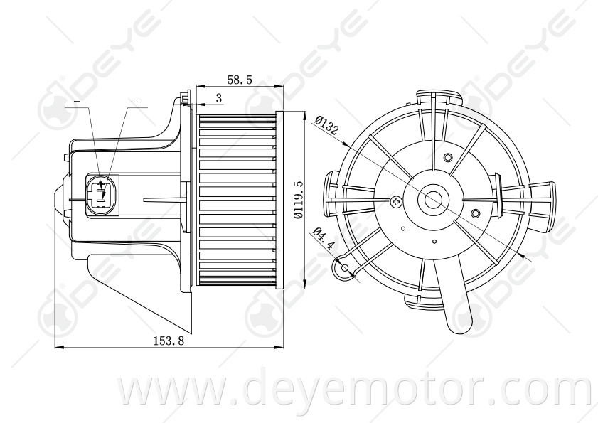 6441.S6 blower motor automotive for PEUGEOT 307 CITROEN C4